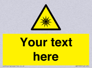 Custom Optical Radiation Sign